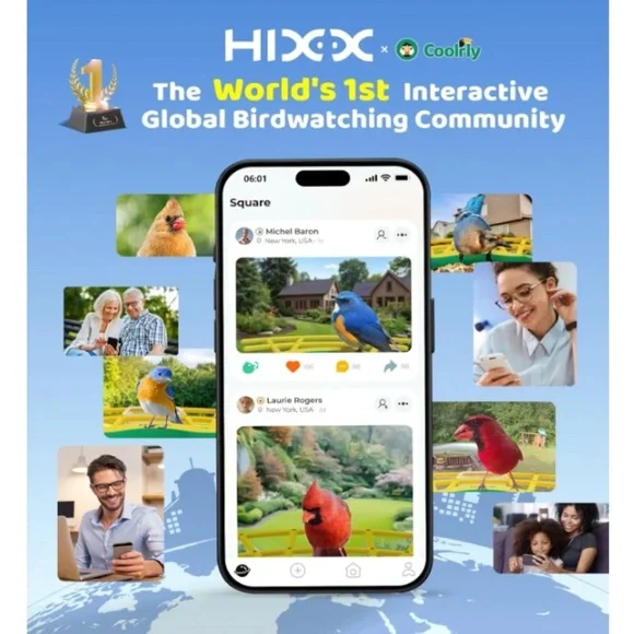 HIXX® Bird Feeder w/ Camera Solar Power Live Bird Watching Camera w/ AI Identify - Picture 2 of 13